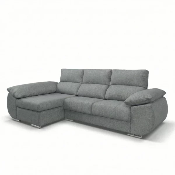 Sofá Roma Chaise Lado Direito Visto Frente, 270×160, Spirit Stone