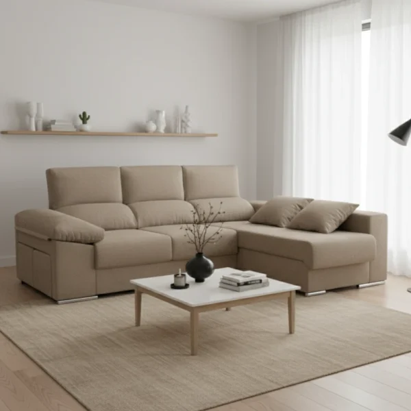 Sofa Maiorca Chaise Esquerda Visto Frente, Libra 1, 240×160