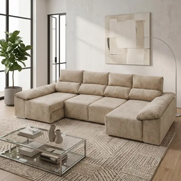 Sofá Chaise Long Duplo Evora
