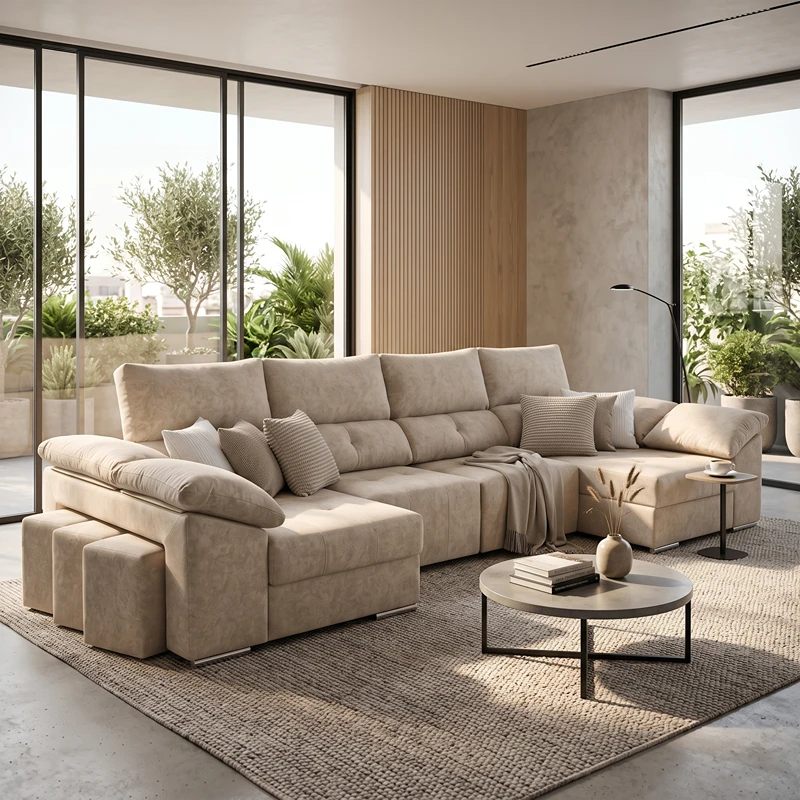 Sofá Chaise Long Dupla Santa Maria