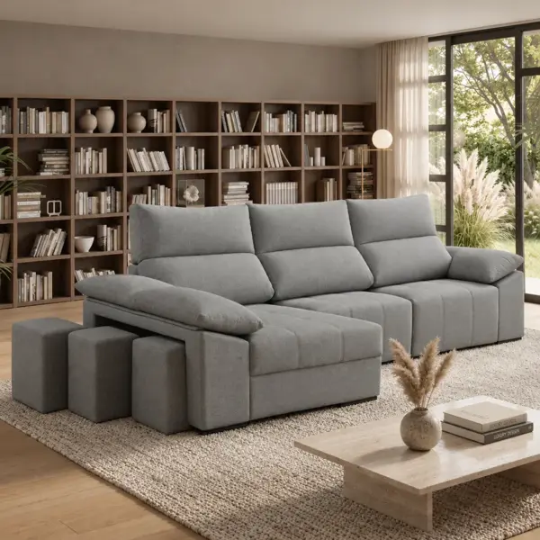 Sofá Chaise Long c/Cama Atenas Promo